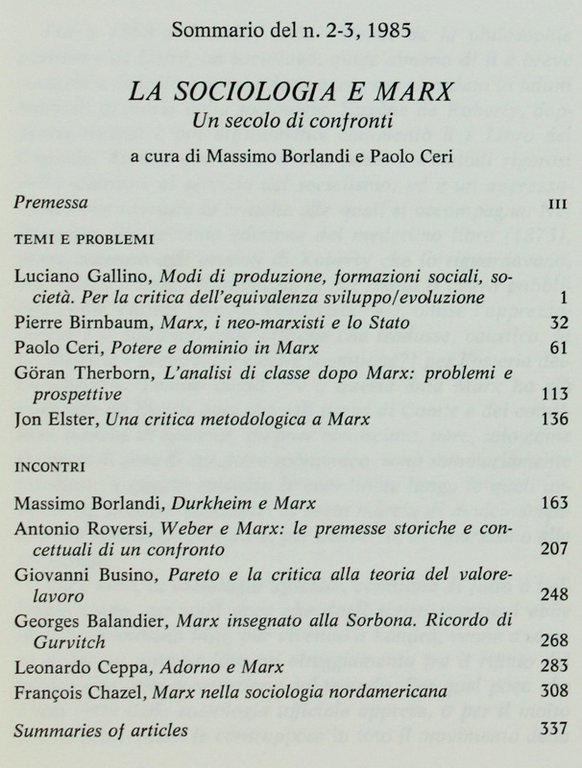 LA SOCIOLOGIA E MARX. Un secolo di confronti. | Immagine Gallery 4