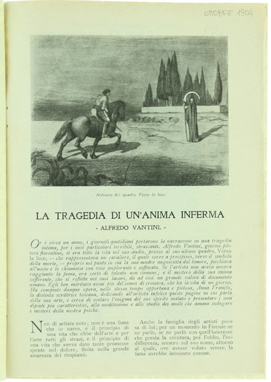 LA TRAGEDIA DI UN'ANIMA INFERMA: Alfredo Vantini.