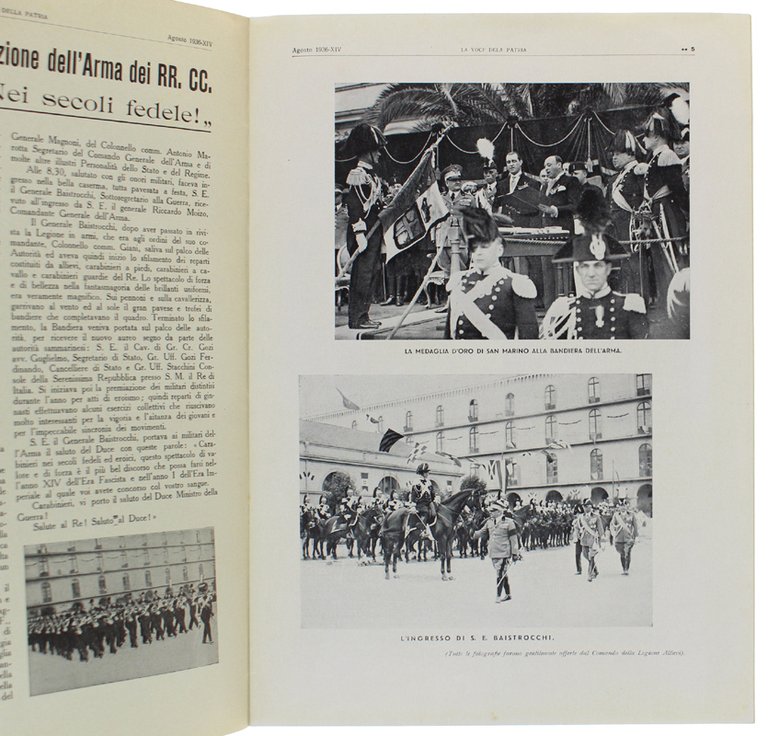 LA VOCE DELLA PATRIA. Rivista mensile. Anno XIV N. 8, …
