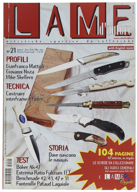 LAME D'AUTORE. N. 21 - Gen./Feb./Mar. 2004.