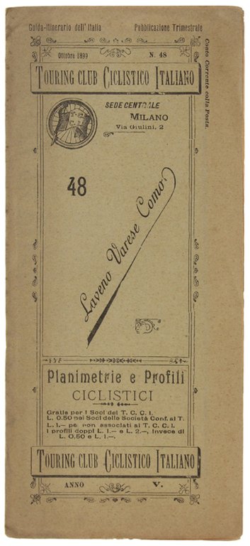 LAVENO VARESE COMO. Planimetrie e Profili Ciclistici - N. 48.