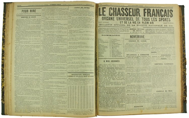 LE CHASSEUR FRANÇAIS. Années complètes 1905+1906.