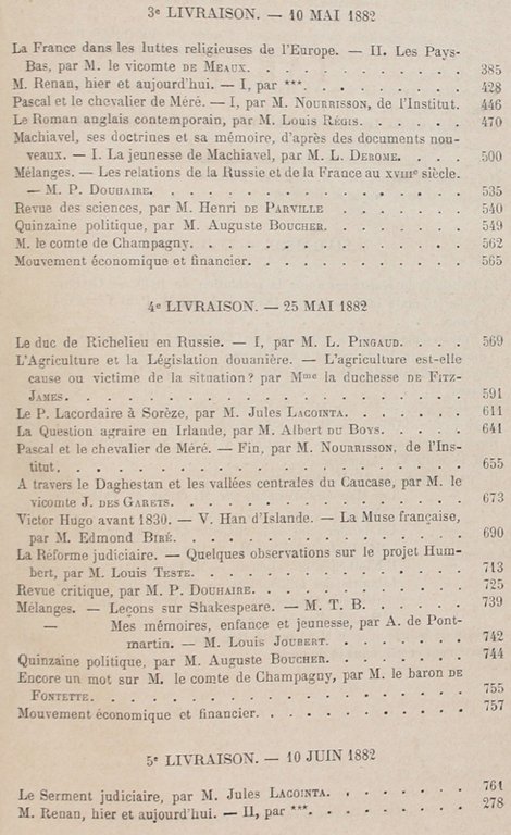 LE CORRESPONDANT. Recueil périodique. Religion, Philosophie, Politique, Sciences, Litterature, Beaux-Arts. …