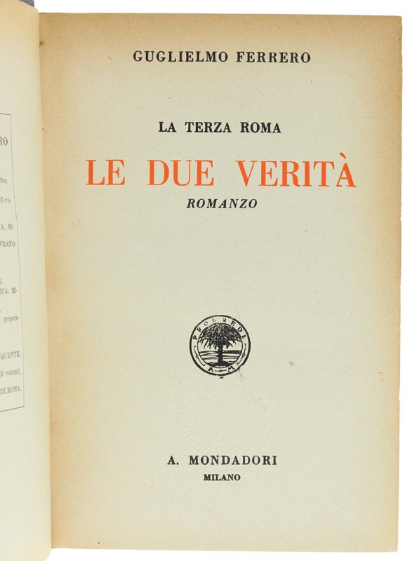LE DUE VERITA' - "La terza Roma". Romanzo | Immagine principale
