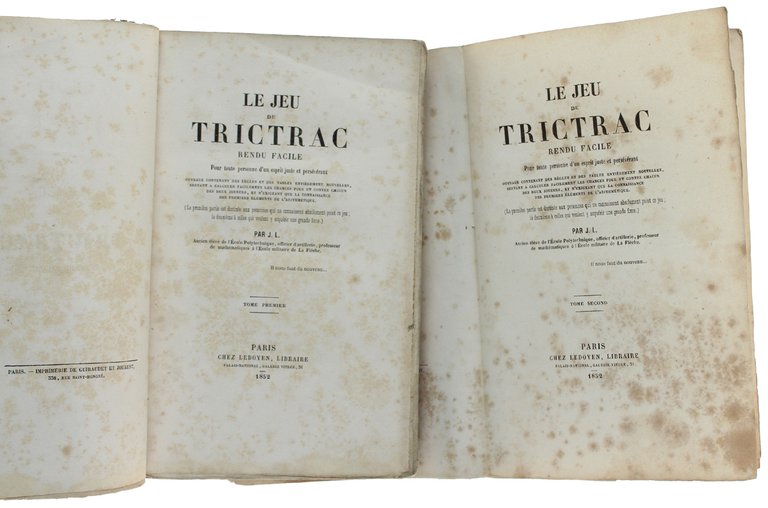 LE JEU DU TRICTRAC RENDU FACILE pour toute personne d'un …