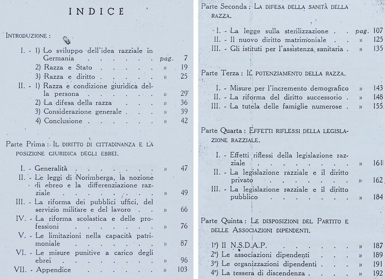 LE LEGGI RAZZIALI TEDESCHE. Introduzione, note e traduzione di Giancarlo …