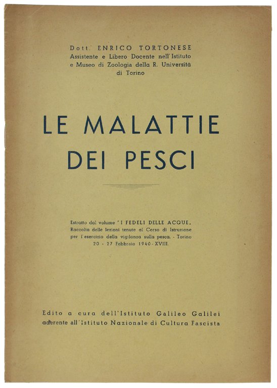 LE MALATTIE DEI PESCI. Estratto.