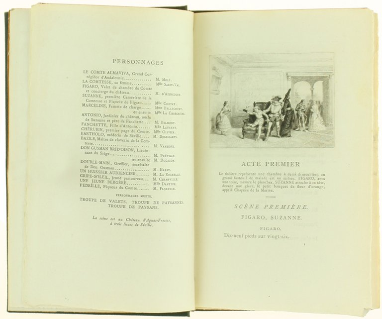 LE MARIAGE DE FIGARO. Cinq eaux-fortes de Valton gravées par …