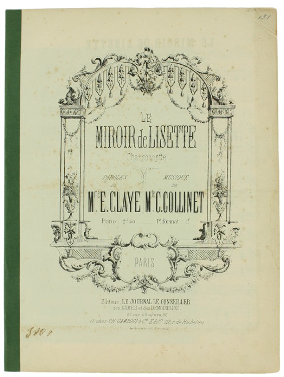 LE MIROIR DE LISETTE - Chansonnette. SPARTITO.