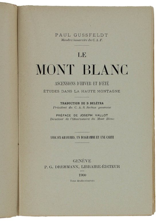 LE MONT BLANC. Ascensions d’hiver et d’été - Eudes dans …
