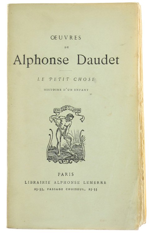 LE PETIT CHOSE. Histoire d'un enfant.