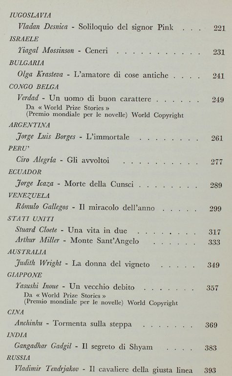 LE PIU' BELLE NOVELLE DI TUTTI I PAESI - 1957