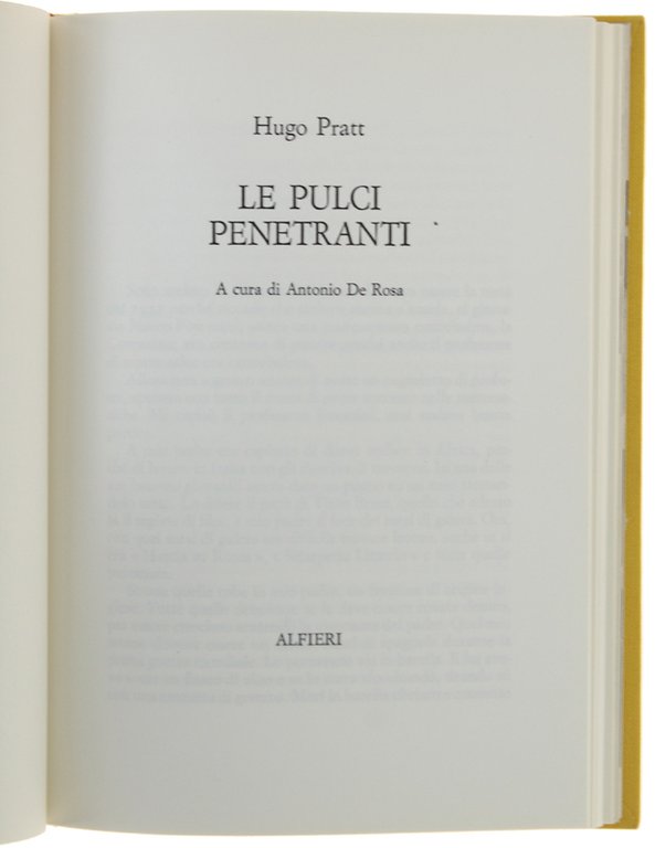 LE PULCI PENETRANTI. A cura di Antonio De Rosa.