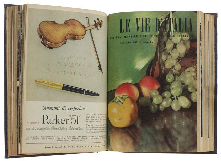 LE VIE D'ITALIA 2° semestre 1951- Rivista mensile del Touring …