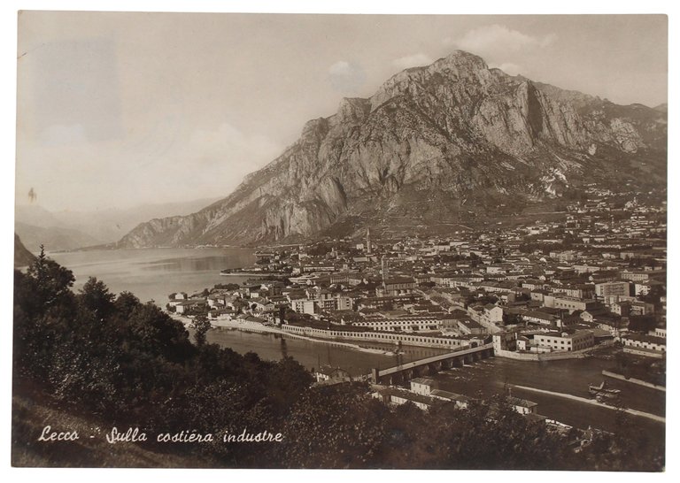 LECCO - SULLA COSTIERA INDUSTRE Cartolina viaggiata (1955)