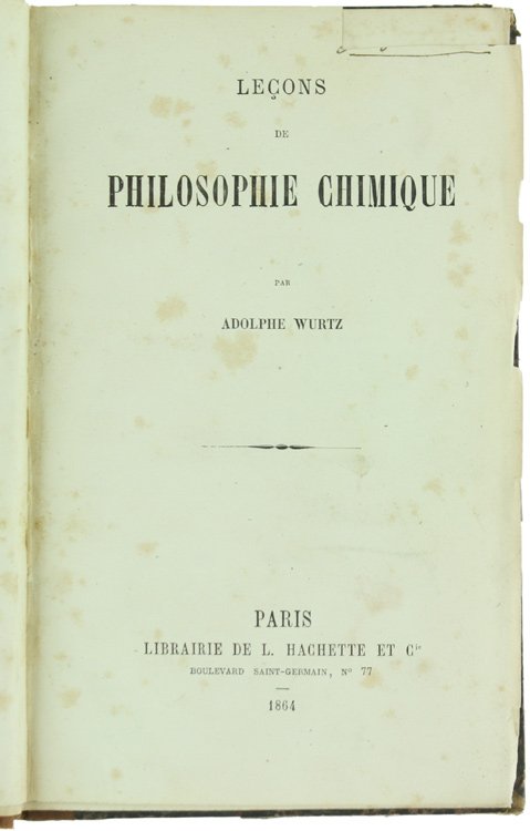 LEÇONS DE PHILOSOPHIE CHIMIQUE.