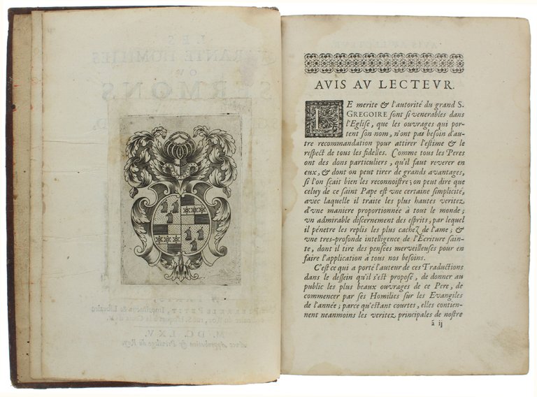 LES QUARANTE HOMILIES OU SERMONS DE S.GREGOIRE LE GRAND, PAPE, …