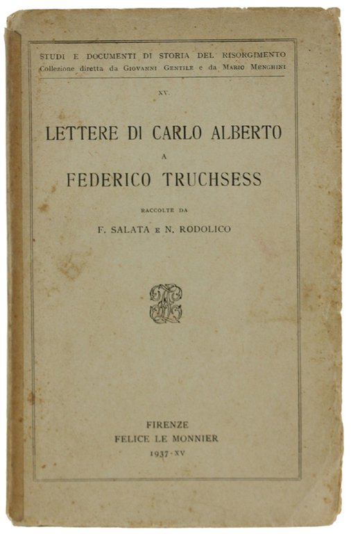 LETTERE DI CARLO ALBERTO A FEDERICO TRUCHSESS.