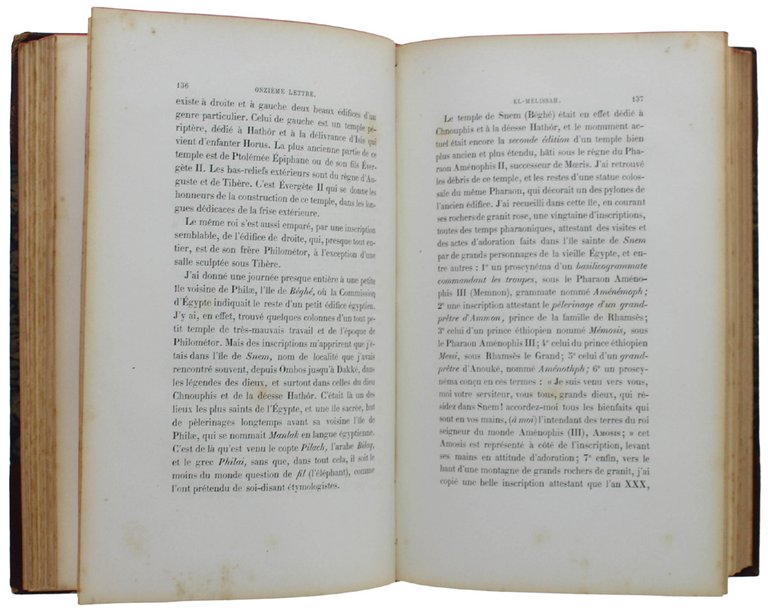 LETTRES ECRITES D'EGYPTE ET DE NUBIE EN 1828 ET 1829