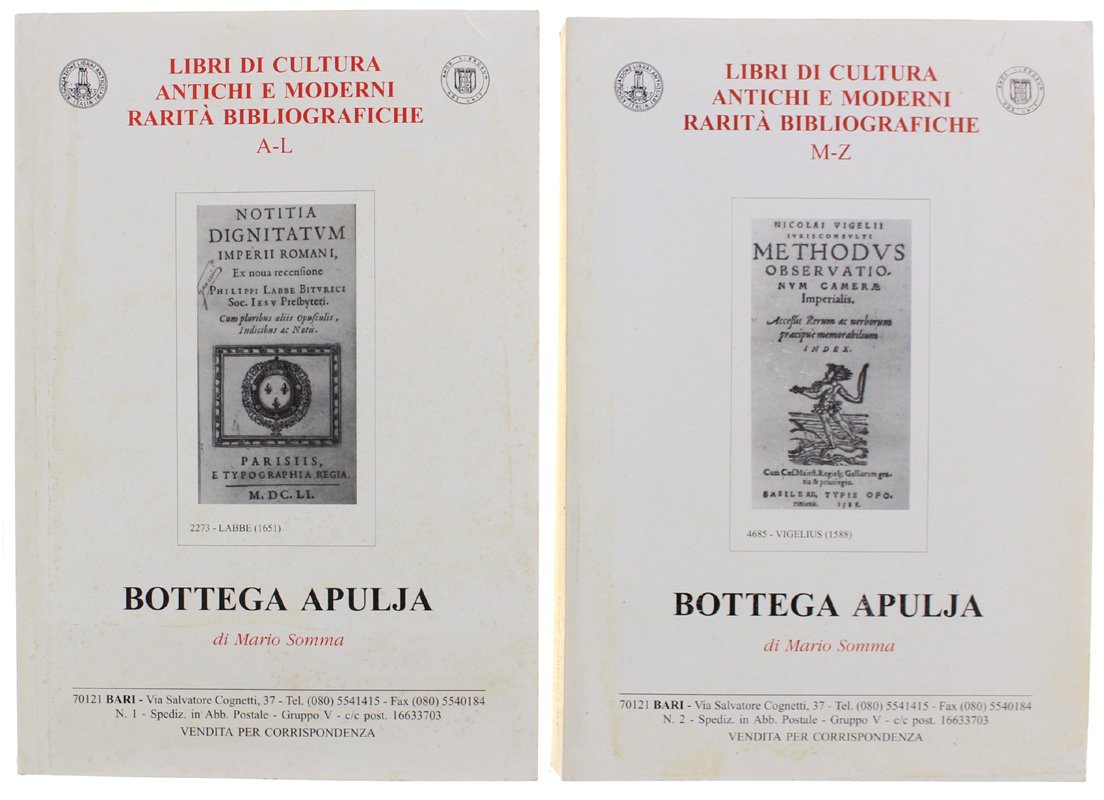 LIBRI DI CULTURA ANTICHI E MODERNI - RARITA' BIBLIOGRAFICHE. Due … | Immagine principale