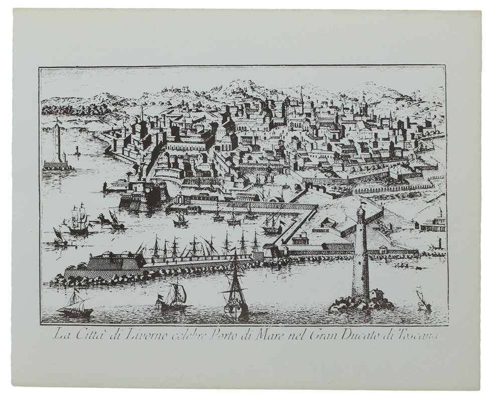 LIVORNO: ANTICA MAPPA / VEDUTA - Ristampa anastatica (1970 ca.) | Immagine principale