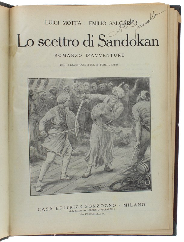 LO SCETTRO DI SANDOKAN. Romanzo d'avventure.