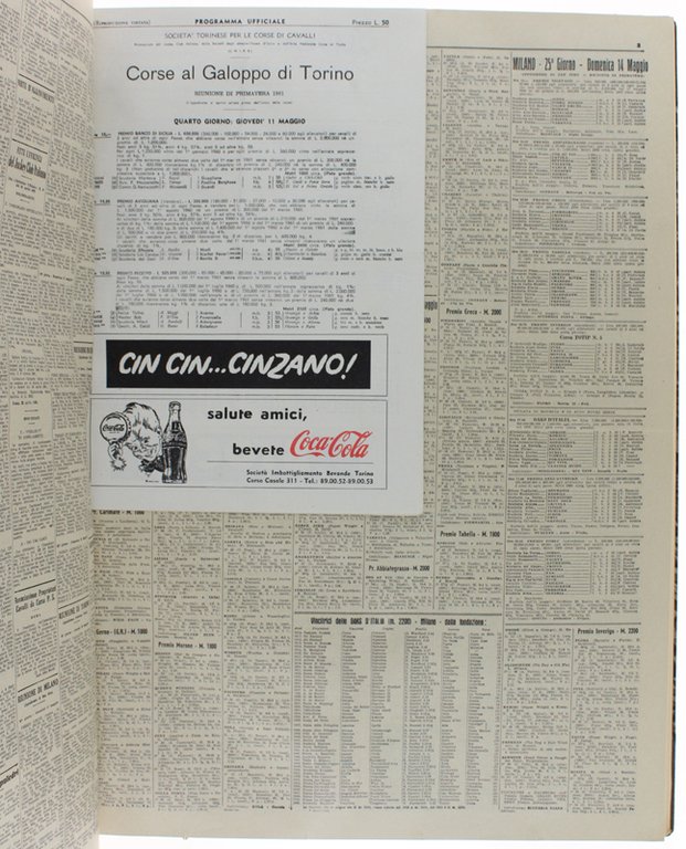 LO SPORTSMAN - l'Ippodromo. Anno 1961 completo. Giornale per la …