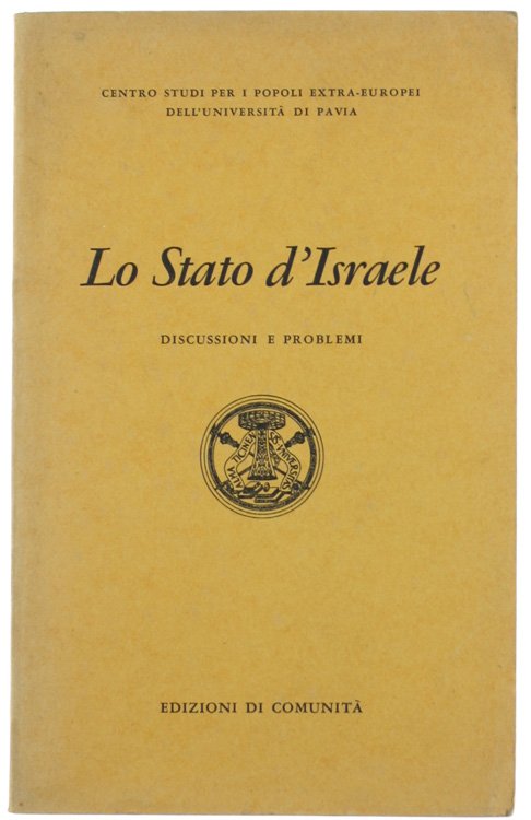 LO STATO D'ISRAELE. Discussioni e problemi.