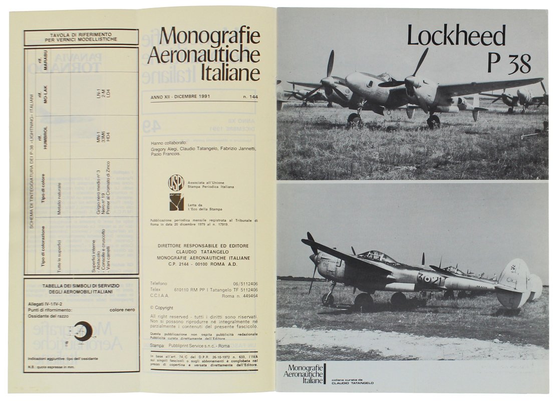 LOCKHEED P 38 - Monografie Aeronautiche Italiane n. 49 - …