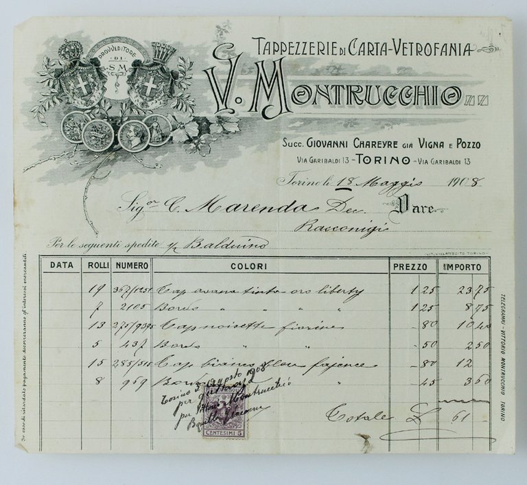 Lotto: 40 FATTURE COMMERCIALI vintage 1908-1925 bellissime testate illustrate