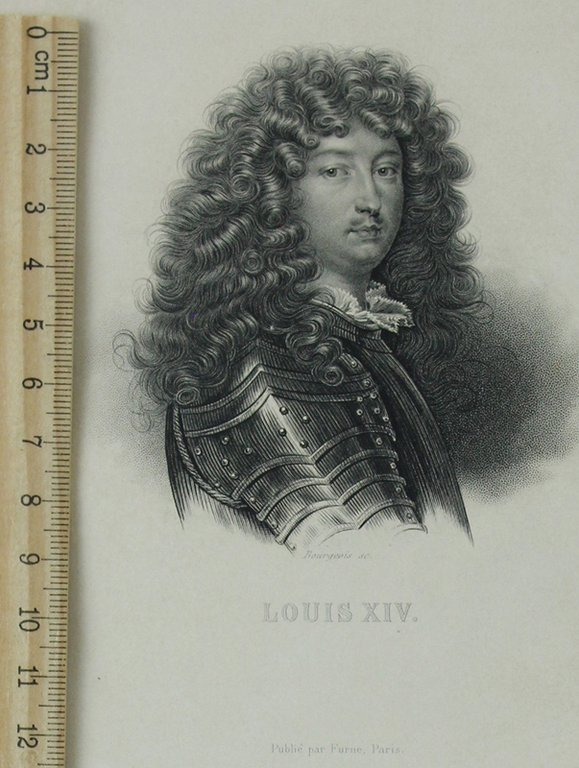 LOUIS XIV. [Gravure authentique du XIXe siècle - original print]