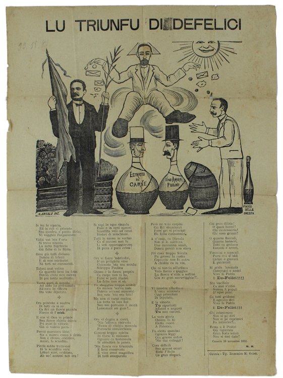 LU TRIUNFU DI DE FELICI [documento originale].