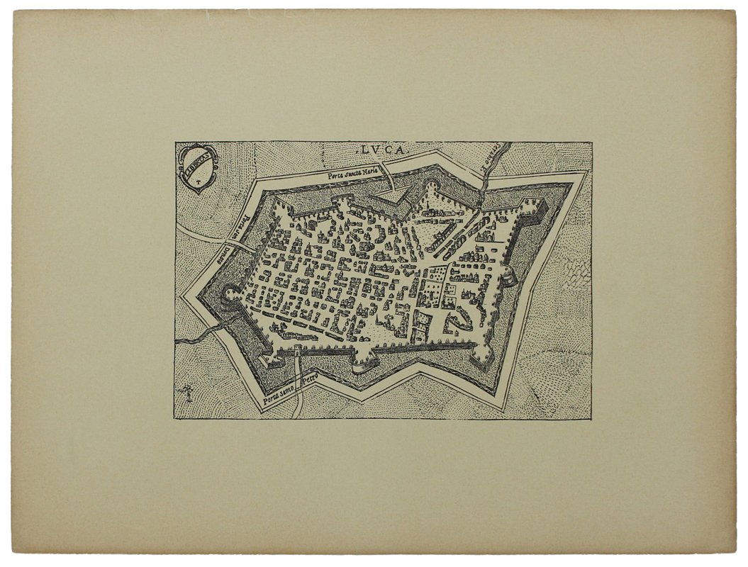 LUCCA: ANTICA MAPPA / VEDUTA - Ristampa anastatica (1970 ca.) | Immagine principale