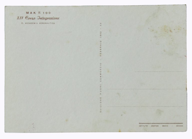 MAK P 100 - XIV CORSO INTEGRAZIONE R.ACCADEMIA AERONAUTICA (cartolina)