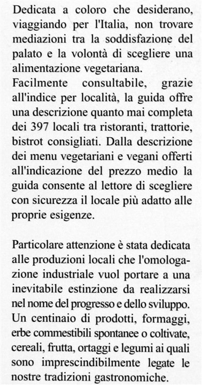 MANGIARBENE VEGETARIANO 2004. Guida gastronomica alla ricerca della tradizione e …