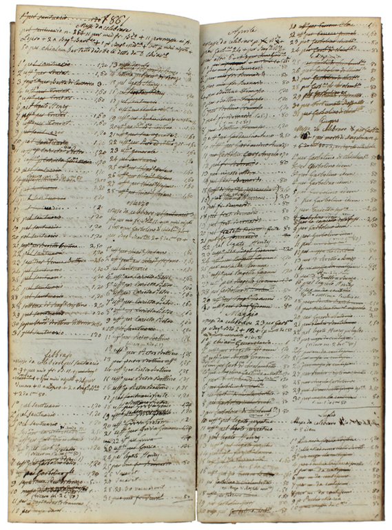 Manoscritto: REGISTRO DELLE MESSE (1846 - 1874)