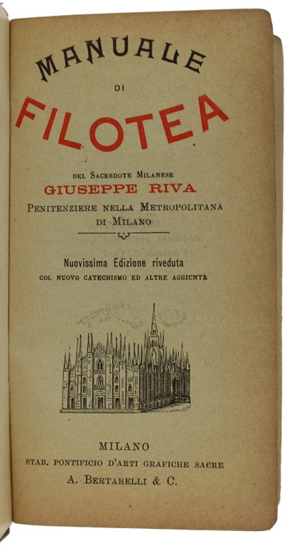 MANUALE DI FILOTEA [con 5 tavole in cromolitografia]