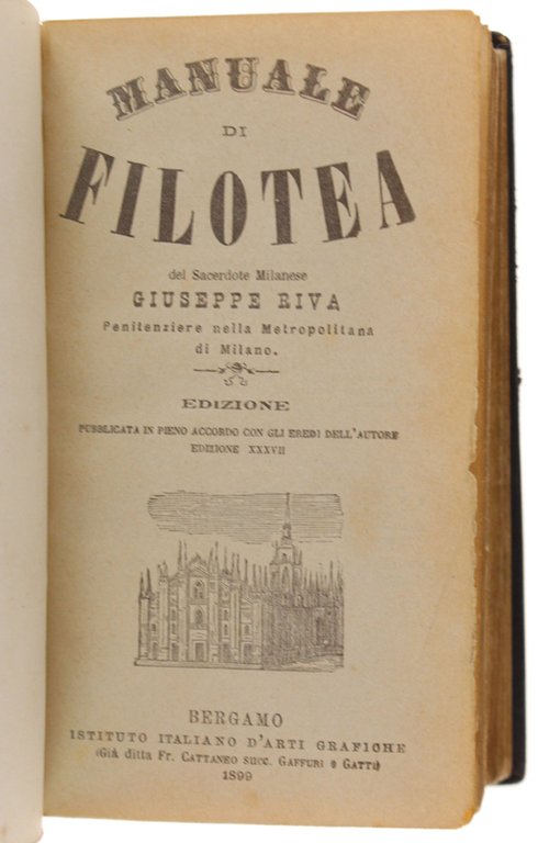 MANUALE DI FILOTEA [con splendida legatura d'epoca)