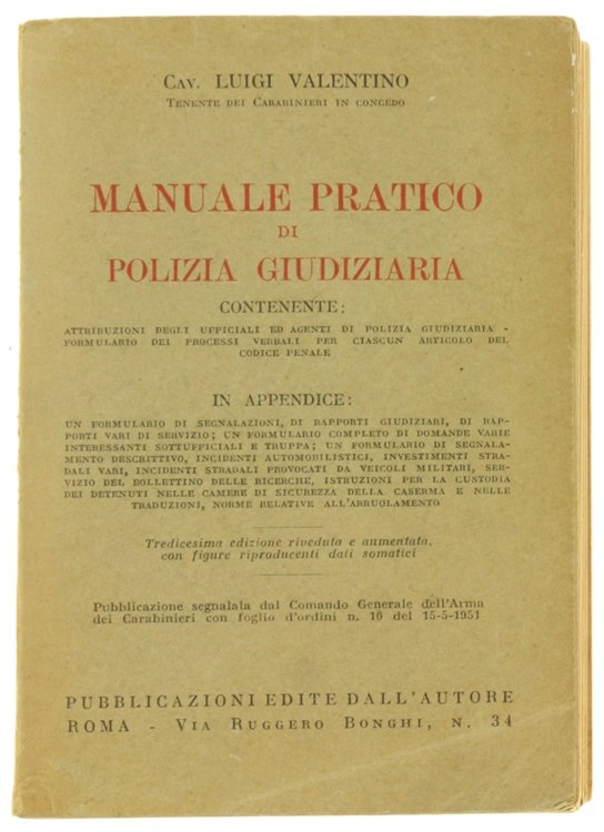 MANUALE PRATICO DI POLIZIA GIUDIZIARIA.