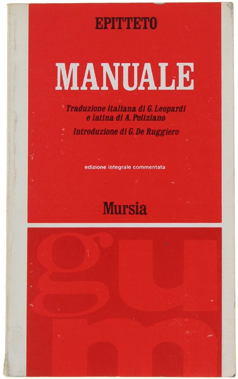 MANUALE. Versione italiana di Giacomo Leopardi e Latina di Angelo …
