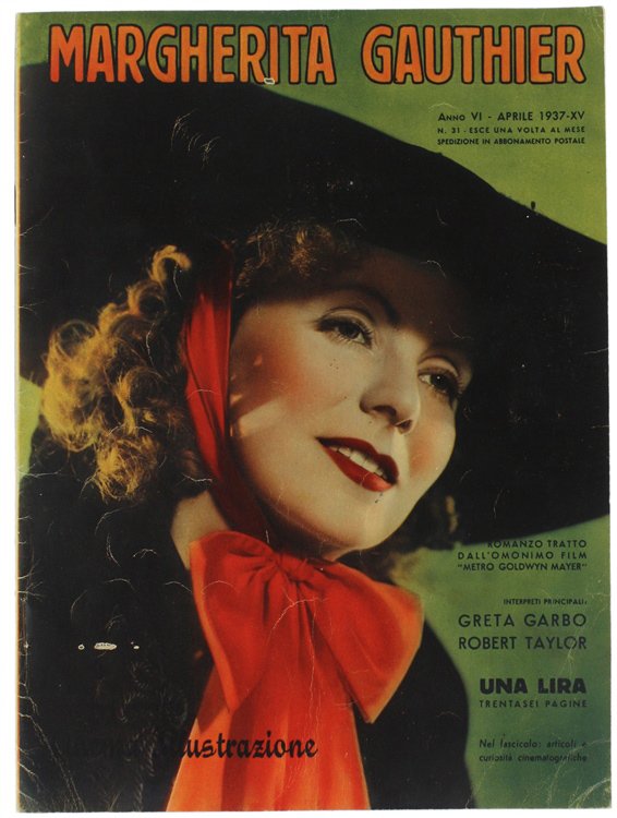 MARGHERITA GAUTHIER. Romanzo tratto dall'omonimo film "Metro Goldwyn Mayer" con …