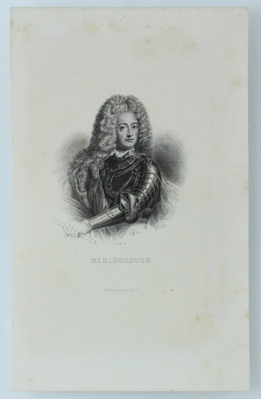 MARLBOROUGH. [Gravure authentique du XIXe siècle - original print]