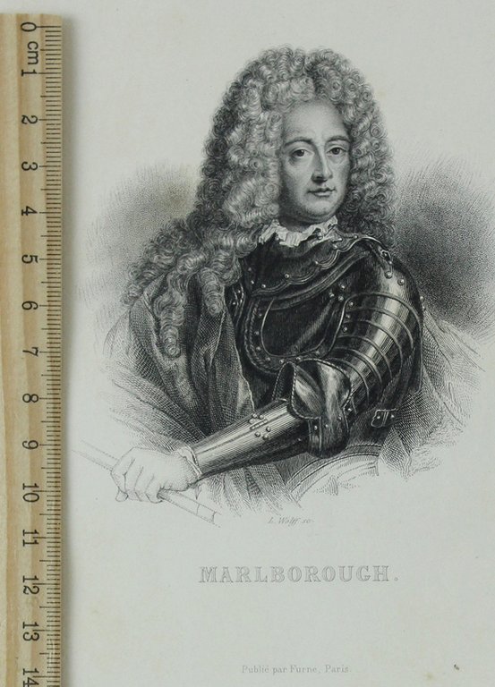 MARLBOROUGH. [Gravure authentique du XIXe siècle - original print]