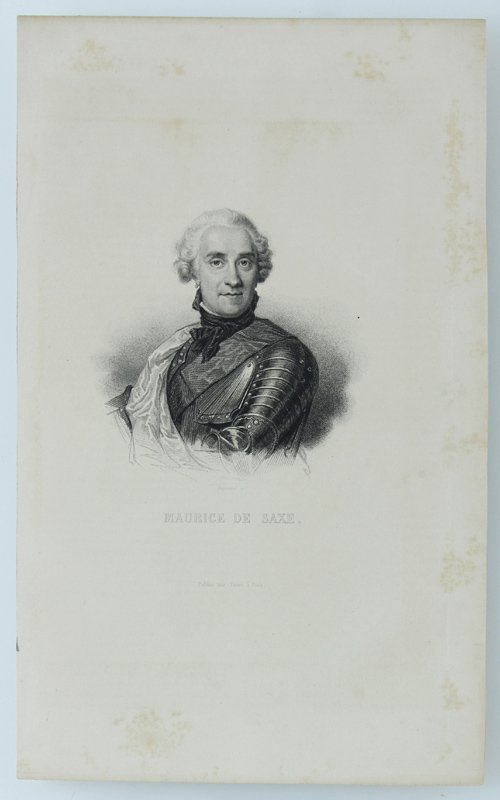 MAURICE DE SAXE. [Gravure authentique du XIXe siècle - original …