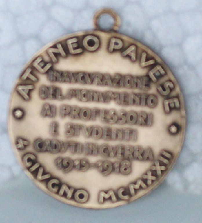 MEDAGLIA ATENEO PAVESE - 4 giugno 1922: Sacrificio Eroico (Alfonso …