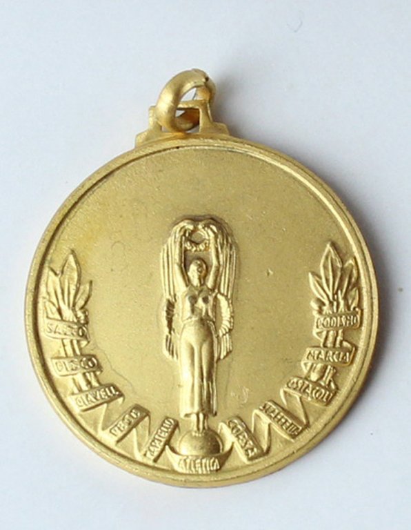 MEDAGLIA ATLETICA METALLO DORATO DIAMETRO MM 28