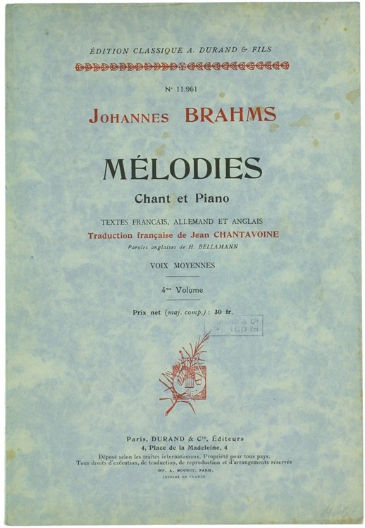 MELODIES Chant et Piano. Textes français, allemand et anglais. Voix …