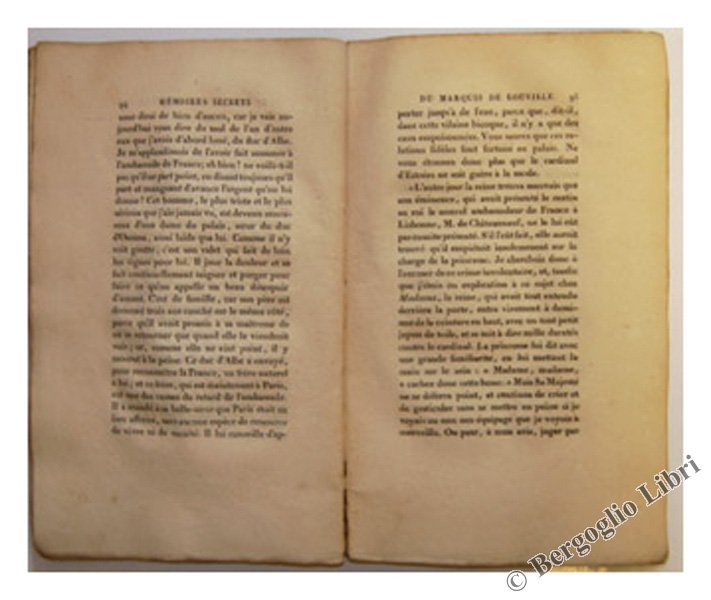 MEMOIRES SECRETS SUR L'ETABLISSEMENT DE LA MAISON DE BOURBON EN …