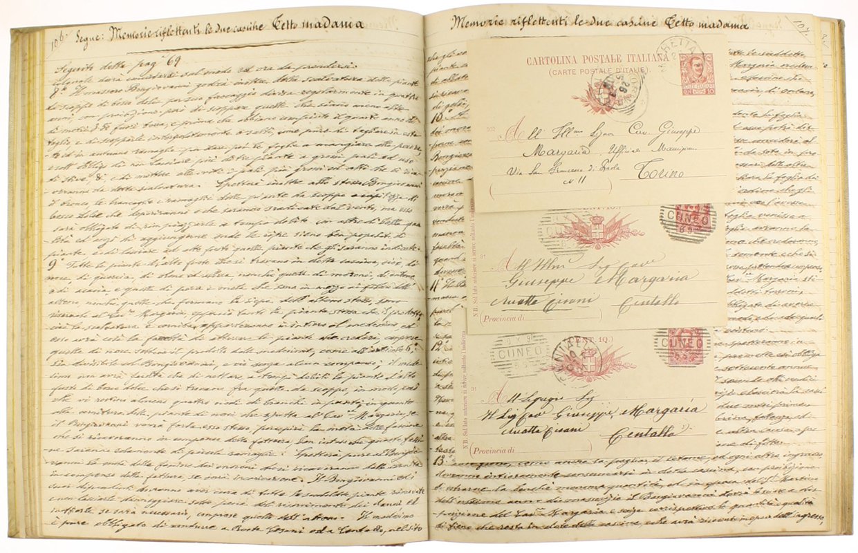 MEMORIALE: raccolta di note manoscritte relative alle cascine "TETTO MADAMA" …