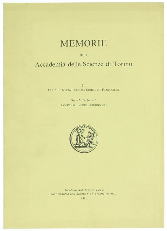 MEMORIE - Classe di Scienze Morali, Storiche e Filologiche. Serie …